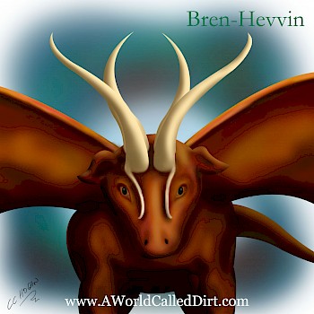 The huge red dragon called Bren-Hevvin