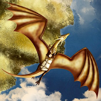 Be-Elin and SIlvi flying over Bind